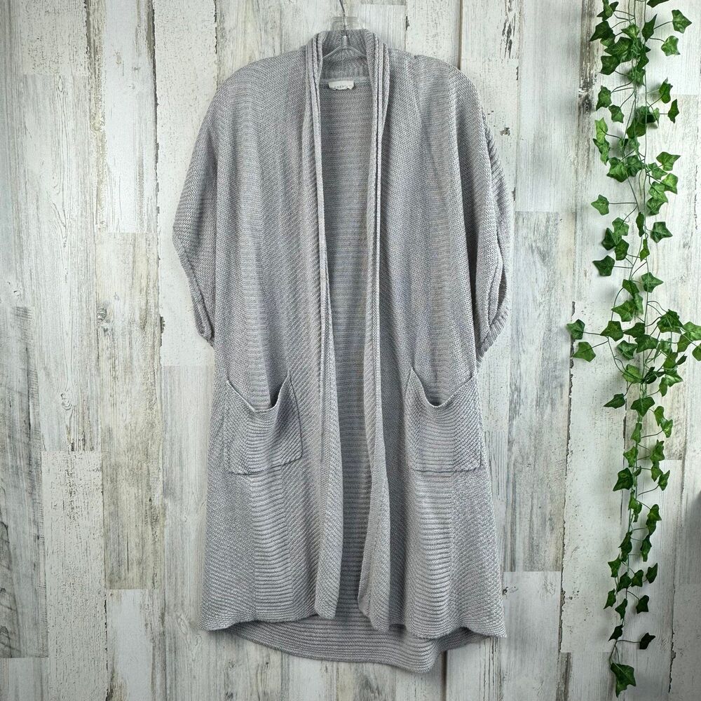 poetry chunky knitted gray cardigan size Uk 8/10 US 4/6 DE 34/36
